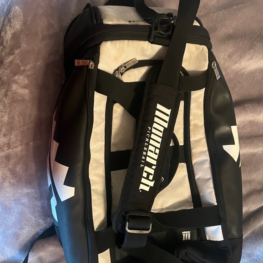 Black and White Duffel Bag for Men